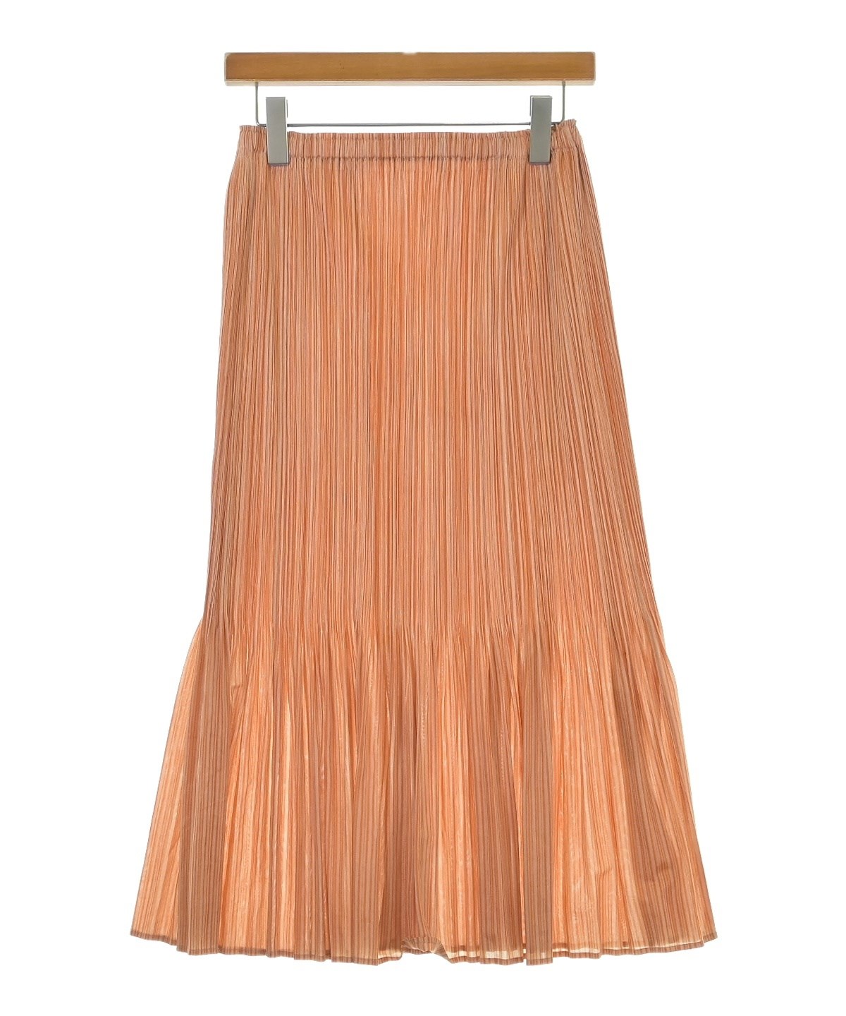 PLEATS PLEASE（プリーツプリーズ）ロング・マキシ丈スカート オレンジ