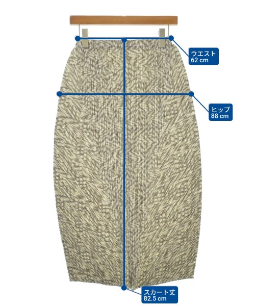 PLEATS PLEASE（プリーツプリーズ）ひざ丈スカート 白 サイズ:1(S位) レディース/2200650947139