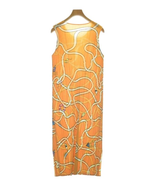 PLEATS PLEASE（プリーツプリーズ）ワンピース オレンジ サイズ:5(XXL位) レディース/2200651951470