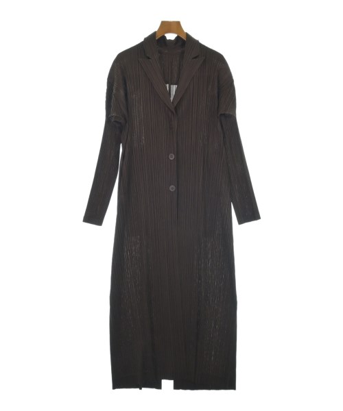 PLEATS PLEASE(プリーツプリーズ)コート 茶 サイズ:3(L位)/2200652300307