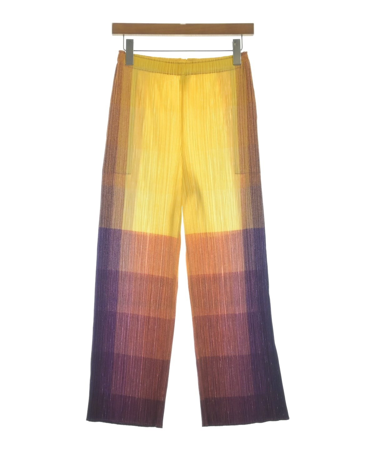 【お値下げ】PLATS PLISE イエロー リブプリーツ　サイズ3 PLEATS PLEASE（プリーツプリーズ）その他 黄 サイズ:4(XL位