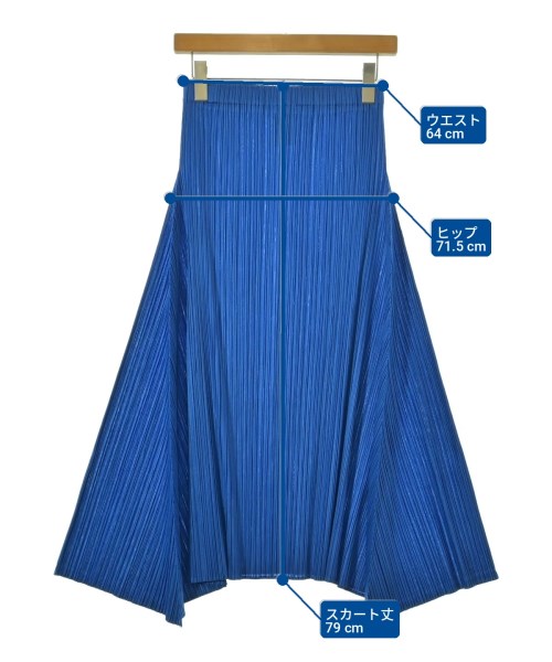 PLEATS PLEASE（プリーツプリーズ）ロング・マキシ丈スカート 青 サイズ:-(S位) レディース/2200702852251