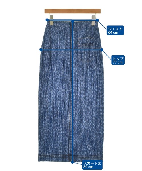 PLEATS PLEASE（プリーツプリーズ）ロング・マキシ丈スカート 青 サイズ:3(L位) レディース/2200704425095