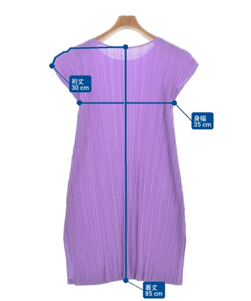 PLEATS PLEASE（プリーツプリーズ）ワンピース 紫 サイズ:3(L位) レディース/2200706038057