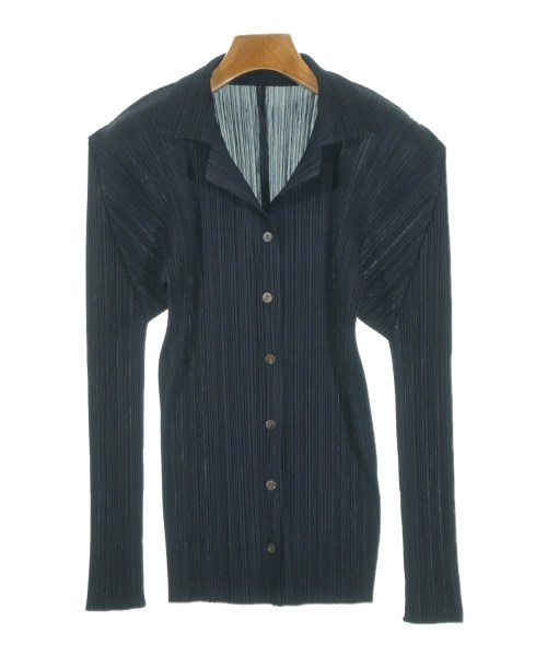 PLEATS PLEASE(プリーツプリーズ)カジュアルシャツ 紺 サイズ:3(L位)/2200659818072