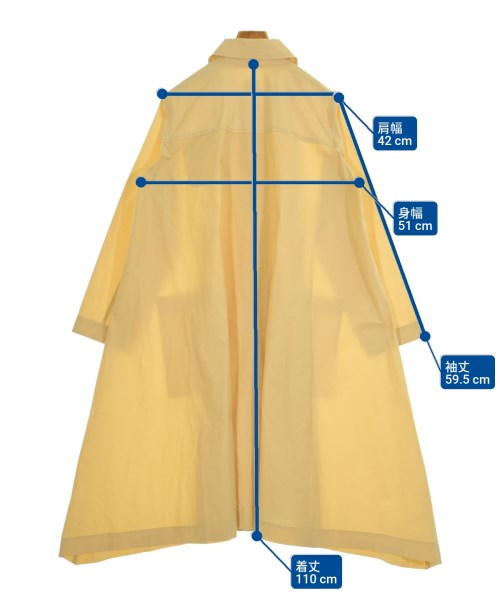 PLEATS PLEASE（プリーツプリーズ）ステンカラーコート 黄 サイズ:4(XL位) レディース/2200662986058