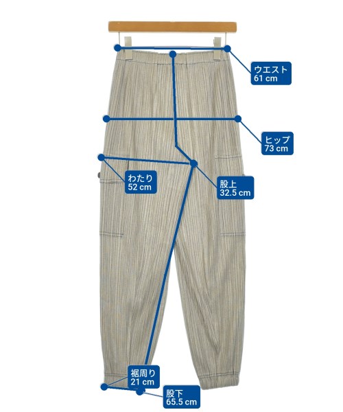 PLEATS PLEASE（プリーツプリーズ）カーゴパンツ シルバー サイズ:M レディース/2200664193072
