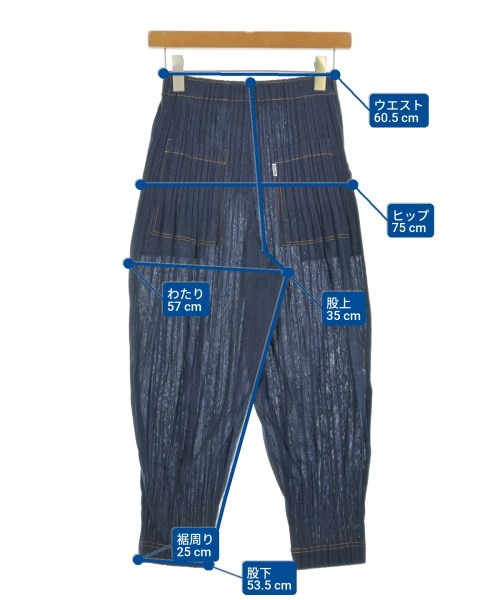 PLEATS PLEASE（プリーツプリーズ）クロップドパンツ 紺 サイズ:-(S位) レディース/2200664193096