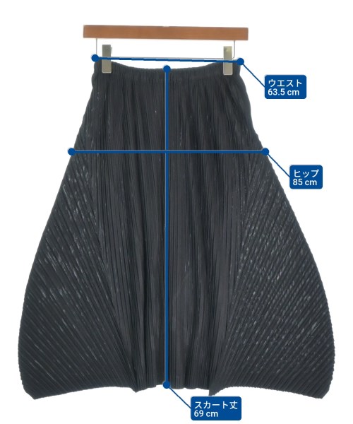 PLEATS PLEASE（プリーツプリーズ）ロング・マキシ丈スカート 黒 サイズ:5(XXL位) レディース/2200666657022