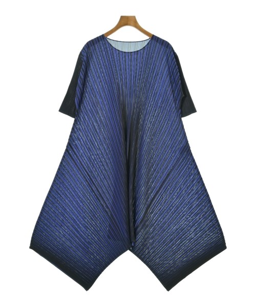 PLEATS PLEASE(プリーツプリーズ)ワンピース 青 サイズ:3(L位)/2200666891013