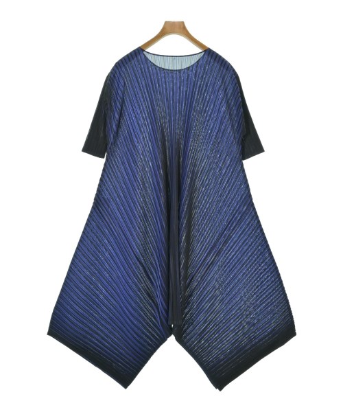 PLEATS PLEASE（プリーツプリーズ）ワンピース 青 サイズ:3(L位) レディース/2200666891013