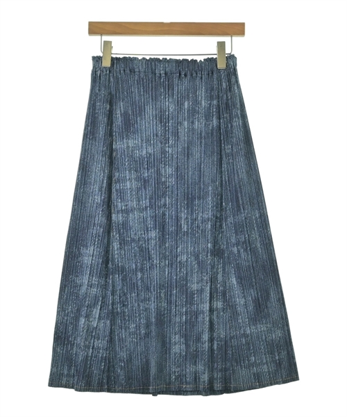 PLEATS PLEASE（プリーツプリーズ）ロング・マキシ丈スカート 紺 サイズ:4(XL位) レディース/2200667268036