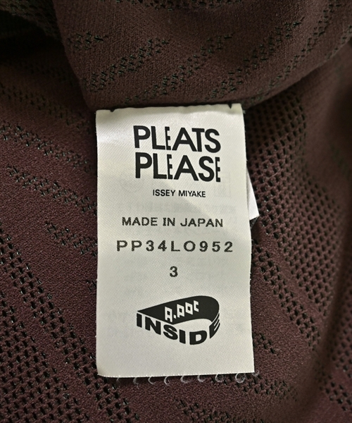 PLEATS PLEASE（プリーツプリーズ）カーディガン 茶 サイズ:3(L位) レディース/2200667268074
