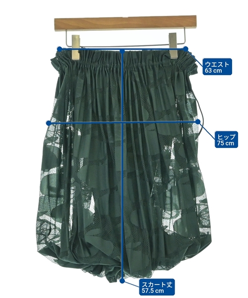 PLEATS PLEASE（プリーツプリーズ）ひざ丈スカート 緑 サイズ:-(M位) レディース/2200665379222