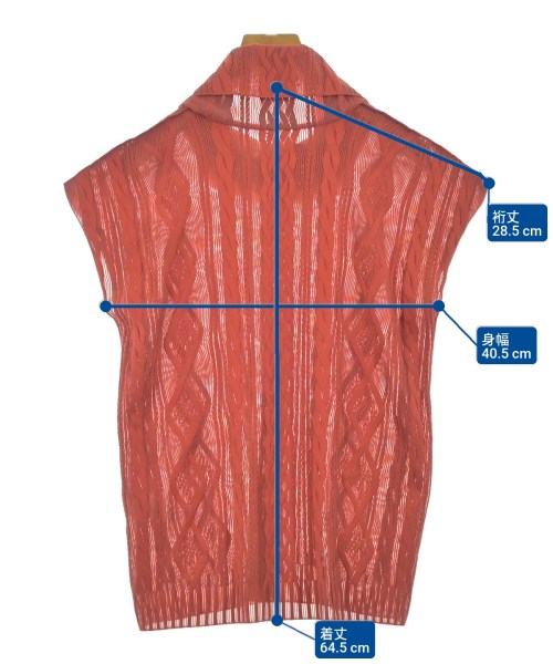 PLEATS PLEASE（プリーツプリーズ）Tシャツ・カットソー 赤 サイズ:3(L位) レディース/2200667870116