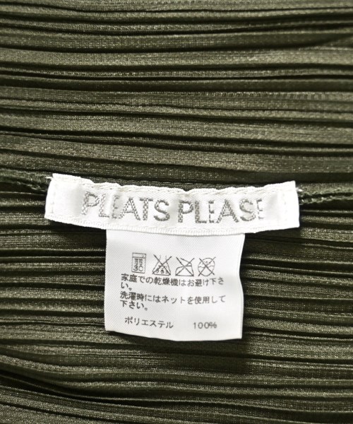 PLEATS PLEASE（プリーツプリーズ）ノーカラージャケット カーキ サイズ:4(XL位) レディース/2200668220149