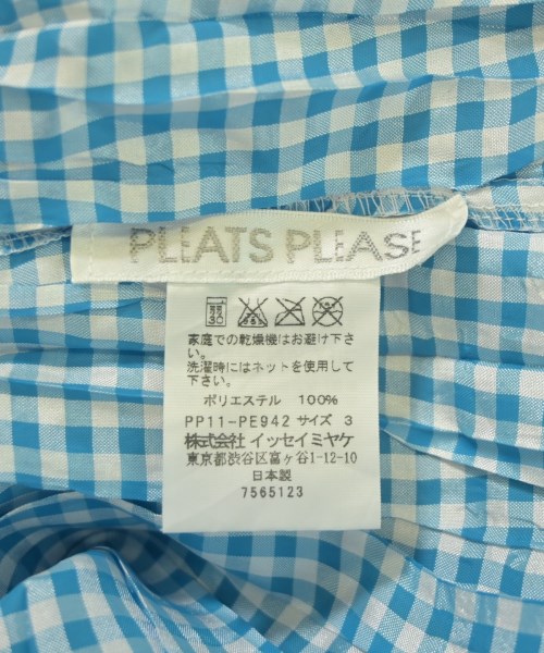 PLEATS PLEASE（プリーツプリーズ）カジュアルシャツ 青 サイズ:3(L位) レディース/2200669510096