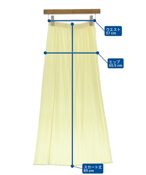 PLEATS PLEASE（プリーツプリーズ）ロング・マキシ丈スカート 黄 サイズ:M レディース/2200730936190
