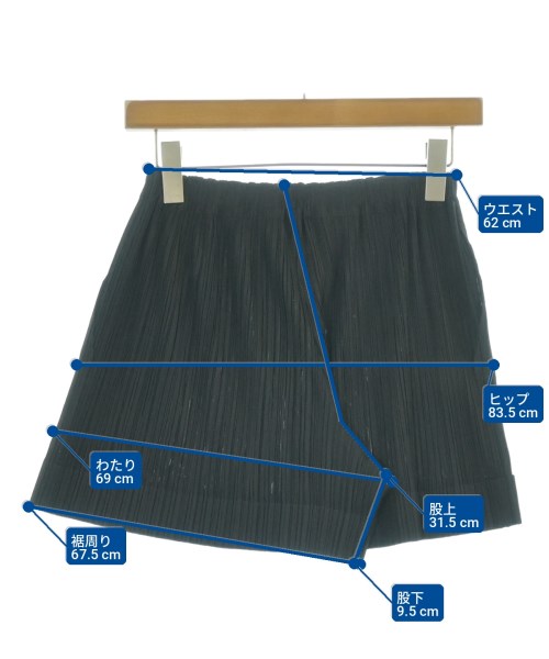 PLEATS PLEASE（プリーツプリーズ）ショートパンツ 黒 サイズ:3(L位) レディース/2200733370052