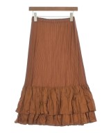 PLEATS PLEASE（プリーツプリーズ）ロング・マキシ丈スカート 茶 サイズ:4(XL位) レディース/2200734333094