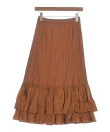 PLEATS PLEASE（プリーツプリーズ）ロング・マキシ丈スカート 茶 サイズ:4(XL位) レディース/2200734333094