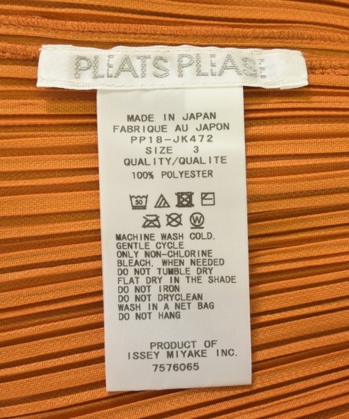 PLEATS PLEASE（プリーツプリーズ）カジュアルシャツ オレンジ サイズ:3(L位) レディース/2200722921036