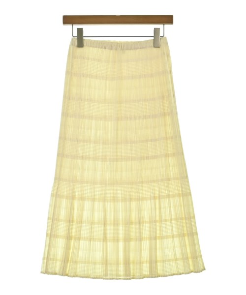 PLEATS PLEASE（プリーツプリーズ）ひざ丈スカート 黄 サイズ:2(M位) レディース/2200683267204