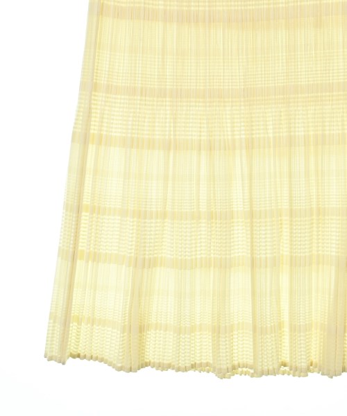 PLEATS PLEASE（プリーツプリーズ）ひざ丈スカート 黄 サイズ:2(M位) レディース/2200683267204