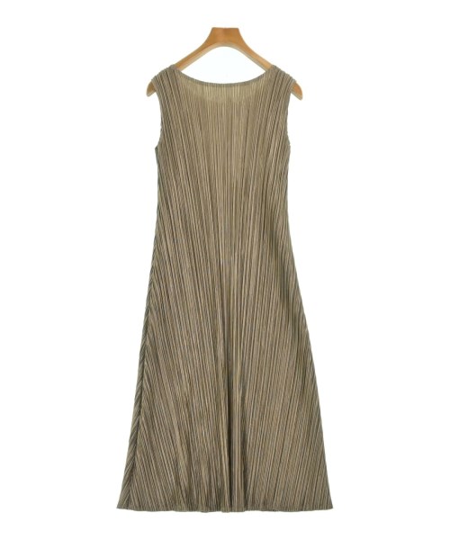 PLEATS PLEASE（プリーツプリーズ）ワンピース 茶 サイズ:3(L位) レディース/2200683454079