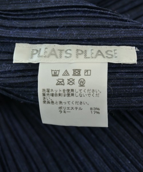 PLEATS PLEASE（プリーツプリーズ）カジュアルシャツ 紺 サイズ:3(L位) レディース/2200683502039