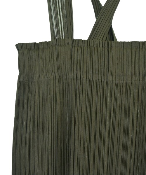 PLEATS PLEASE（プリーツプリーズ）ワンピース カーキ サイズ:3(L位) レディース/2200681824096
