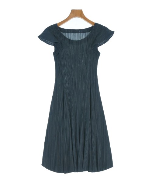 PLEATS PLEASE(プリーツプリーズ)ワンピース 紺 サイズ:3(L位)/2200679922063