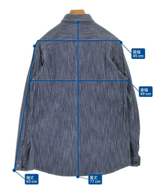 ISSEY MIYAKE MEN（イッセイ　ミヤケ　メン）カジュアルシャツ 紺 サイズ:3(L位) メンズ/2200631798064