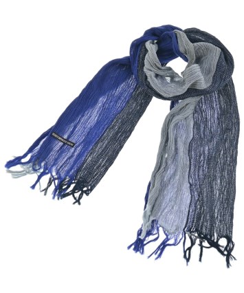 ISSEY MIYAKE MEN ストール　ブルーxネイビー ISSEY MIYAKE MEN（イッセイ ミヤケ メン）ストール 紺 サイズ