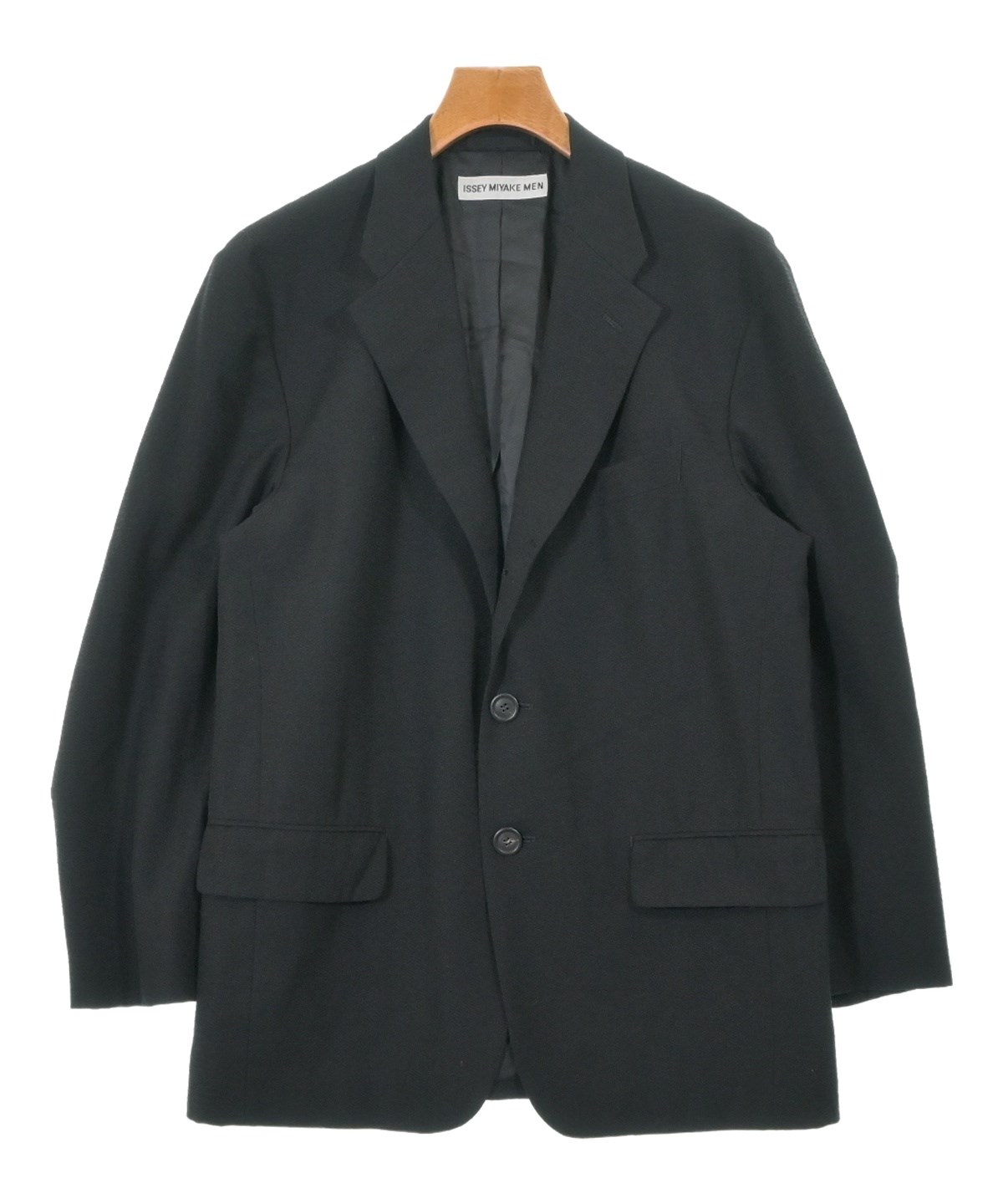S*t様 イッセイミヤケ 黒 テーラードジャケット Mサイズ ISSEY MIYAKE MEN(イッセイミヤケ) テーラードジャケット