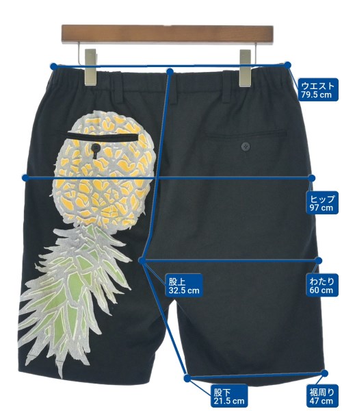 ISSEY MIYAKE MEN（イッセイ　ミヤケ　メン）ショートパンツ 黒 サイズ:3(L位) メンズ/2200661074046