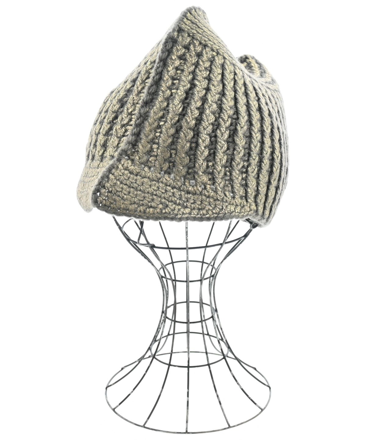 ISSEY MIYAKE イッセイミヤケ グレー ニット帽 ISSEY MIYAKE MEN（イッセイ ミヤケ メン）ニットキャップ・ビーニー