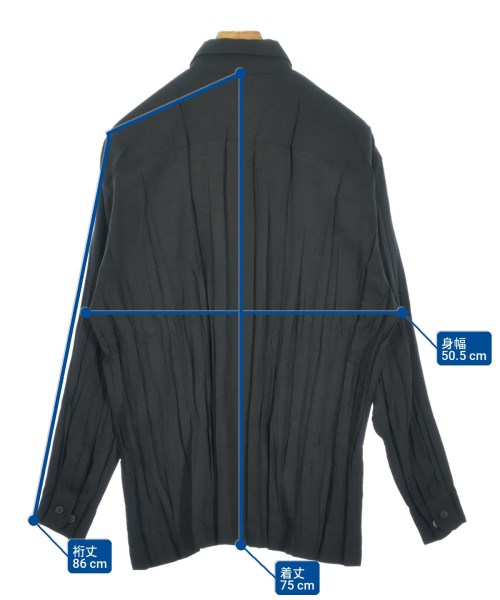 ISSEY MIYAKE MEN（イッセイ　ミヤケ　メン）カジュアルシャツ 黒 サイズ:3(L位) メンズ/2200705742047