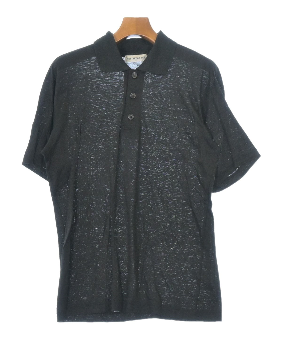 ISSEY MIYAKE MEN(イッセイ ミヤケ メン)ポロシャツ 黒 サイズ:M ISSEY MIYAKE MEN(イッセイ ミヤケ メン)ポロシャツ 黒 サイズ:M
