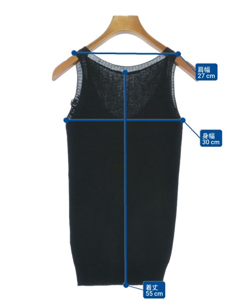 ERMANNO SCERVINO（エルマノシェルビーノ）ベスト/ノースリーブ 黒 サイズ:40(M位) レディース/2200605579040