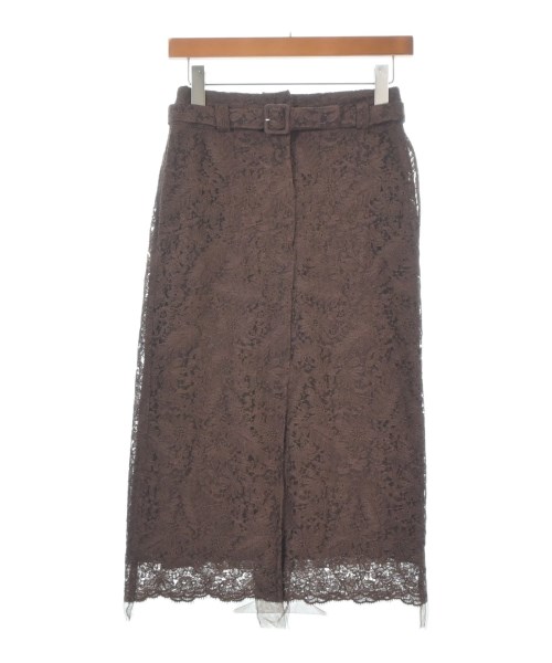 ERMANNO SCERVINO(エルマノシェルビーノ)ロング・マキシ丈スカート 茶 サイズ:38(S位)/2200693793052