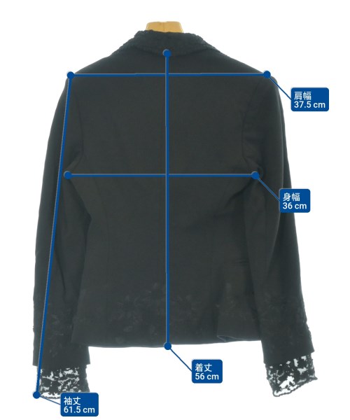 ERMANNO SCERVINO（エルマノシェルビーノ）ジャケット 黒 サイズ:38(S位) レディース/2200658006029