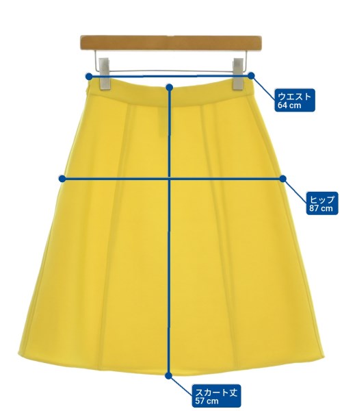 ERMANNO SCERVINO（エルマノシェルビーノ）ひざ丈スカート 黄 サイズ:40(M位) レディース/2200689984105