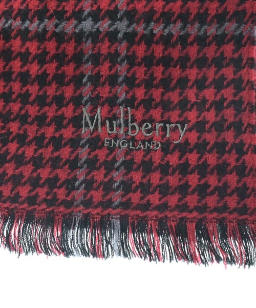 MULBERRY（マルベリー）マフラー 赤 サイズ:- メンズ/2200623717134
