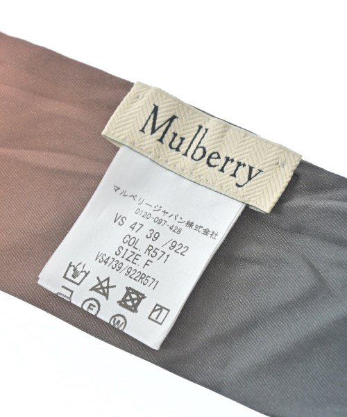 MULBERRY（マルベリー）バンダナ・スカーフ 茶 サイズ:F レディース/2200723163138