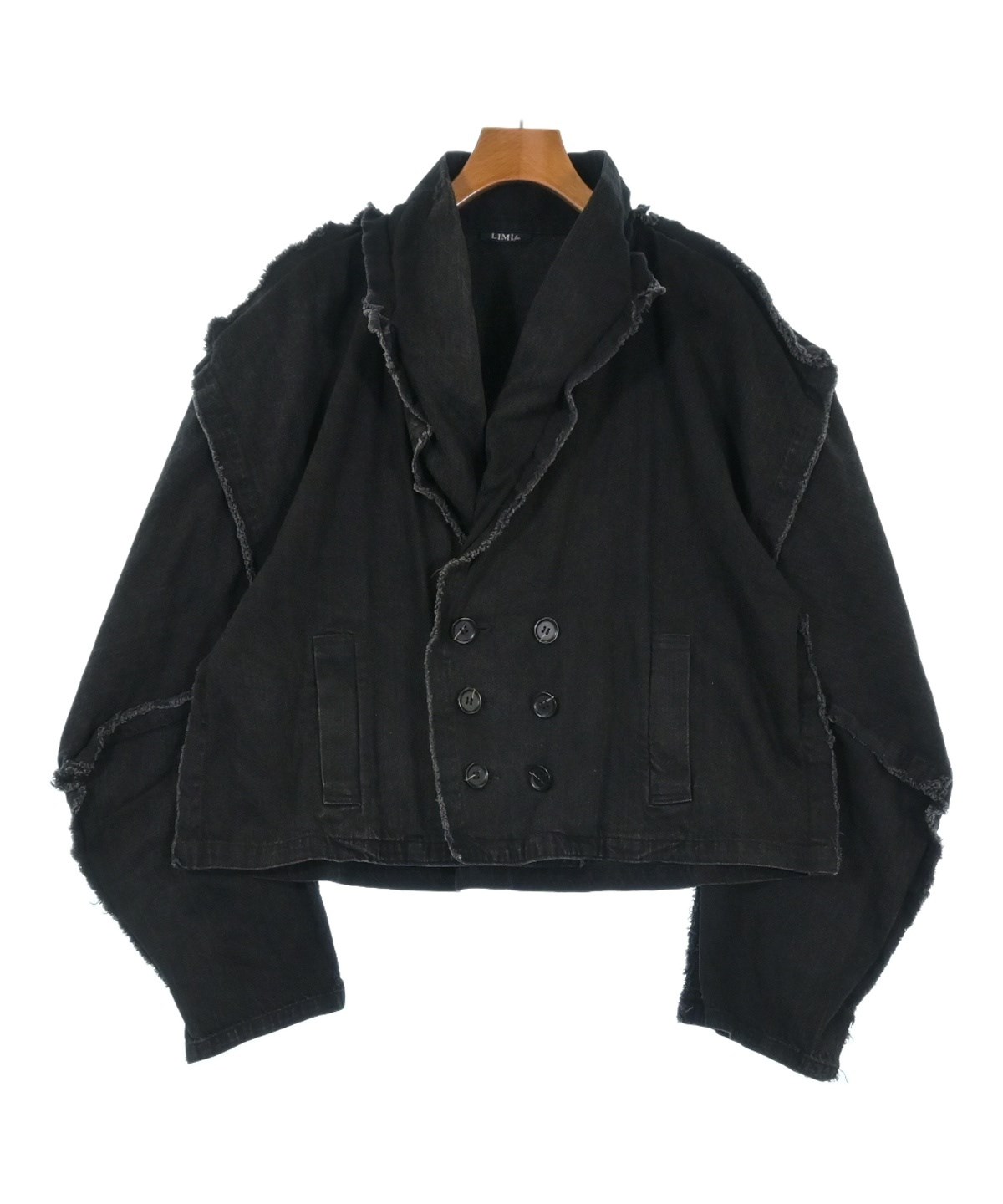 LIMI feu（リミフゥ）デニムジャケット 黒 サイズ:2(S位) レディース
