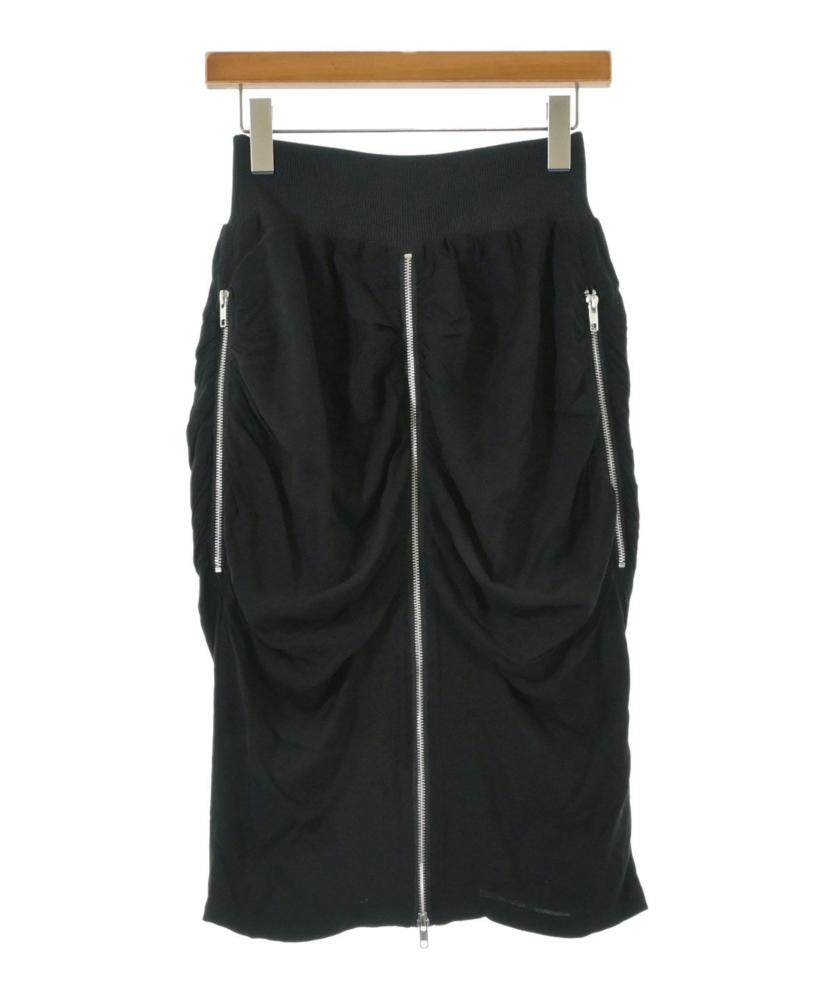 LIMI feu（リミフゥ）ひざ丈スカート 黒 サイズ:S レディース