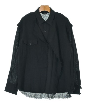LIMI feu（リミフゥ）カジュアルシャツ 黒 サイズ:2(S位) レディース