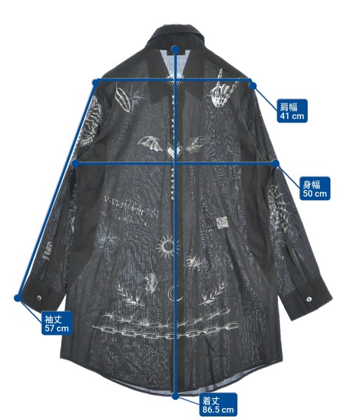 LIMI feu（リミフゥ）カジュアルシャツ 黒 サイズ:2(S位) レディース/2200633404048