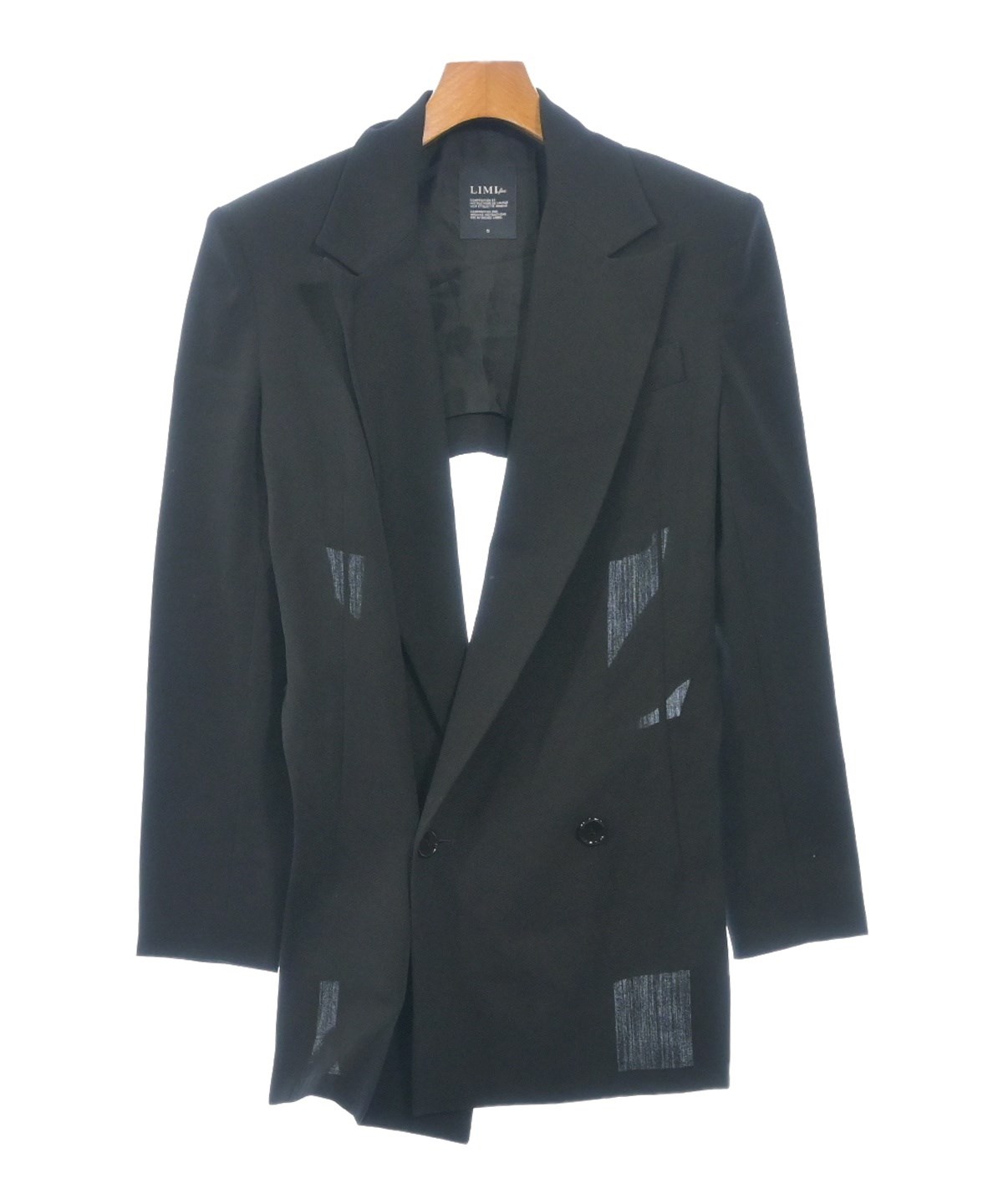 LIMI feu（リミフゥ）テーラードジャケット 黒 サイズ:S レディース
